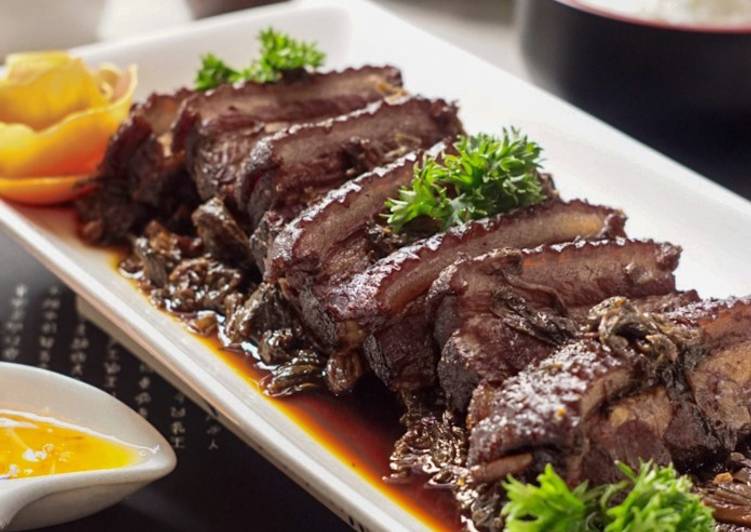 Braised Belly with Preserved Vegie| Favorit🐷🌿🌿
