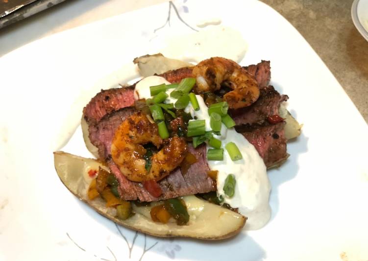 Recipe of Ultimate Pan Seared Surf n’ Turf Potacos