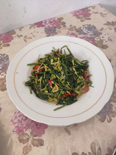 Foto resep Kangkung Bunga Pepaya Tumis