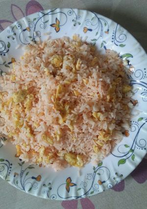 A picture of Egg fried rice.