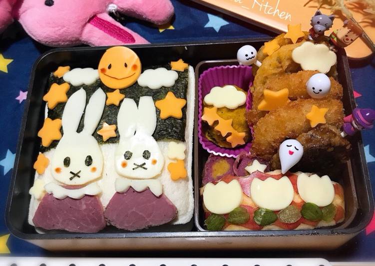 Cara Gampang Membuat Miffy in scary night bento (bekal) Anti Gagal