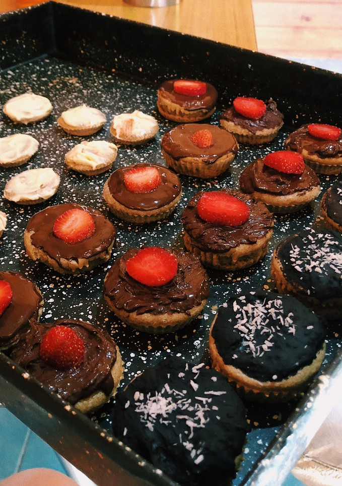 Una foto de Mini bizcochuelos / muffins de AVENA 🧁