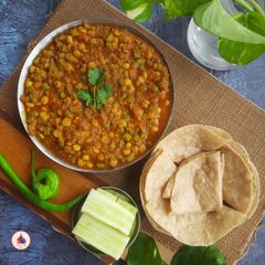 A picture of GAVAR CHANA DAL SABZI (DHABA STYLE).