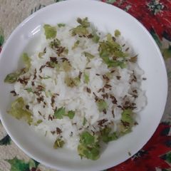 A picture of Cumin fried rice jeera rice.