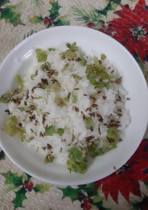 A picture of Cumin fried rice jeera rice.