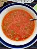 Sopa de fideo con nopales