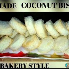 Homemade coconut biscuits bakery style A picture of Homemade coconut biscuits bakery style.