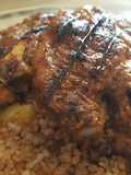 Ahmed’s Grilled Lamb Chops with Pineapple Bulgur