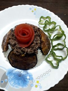صورة لوصفة مقلوبة باذنجان