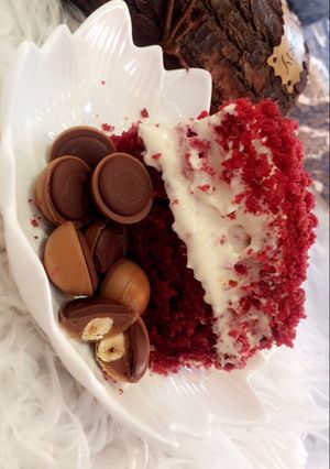 صورة لوصفة كيكة الرد فلفت 🍰💜.