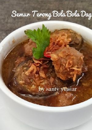Foto resep Semur Terong Bola Bola Daging