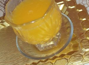 صورة لوصفة عصير البرتقال و المانجو🍊