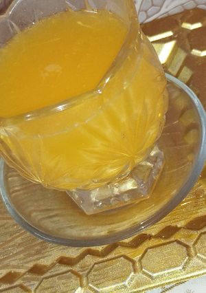 صورة لوصفة عصير البرتقال و المانجو🍊