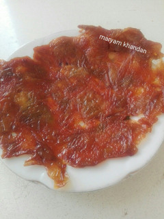عکسی از دستور لواشک آلو زرد