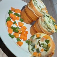 A picture of Veggies moi moi.