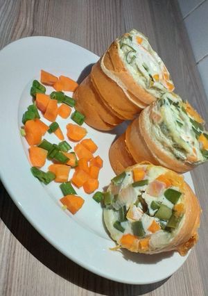 A picture of Veggies moi moi.