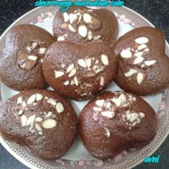 A picture of Eggless Choco Orange Marmalade muffins.