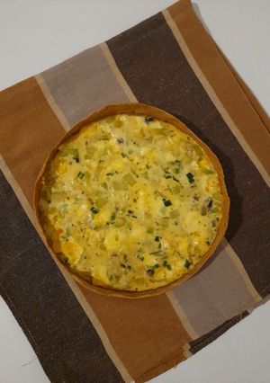 Una foto de Tarta de zucchini saludable, con masa 100% integral