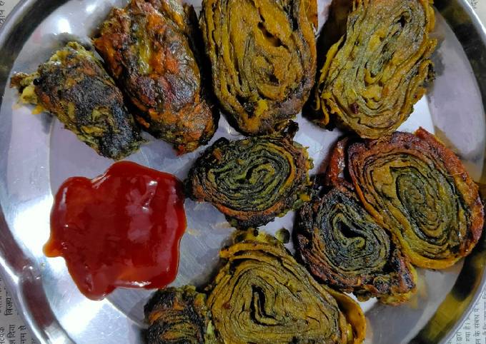Recipe of Eric Ripert Arbi pakoda tasty and crunchy