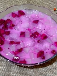 Foto resep Es buah naga merah