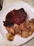 Cochinillo fácil al orégano al horno con patatas