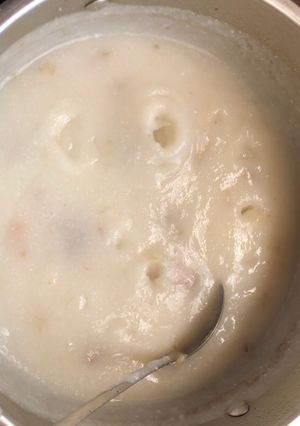 Hình của món Cháo sườn bột.