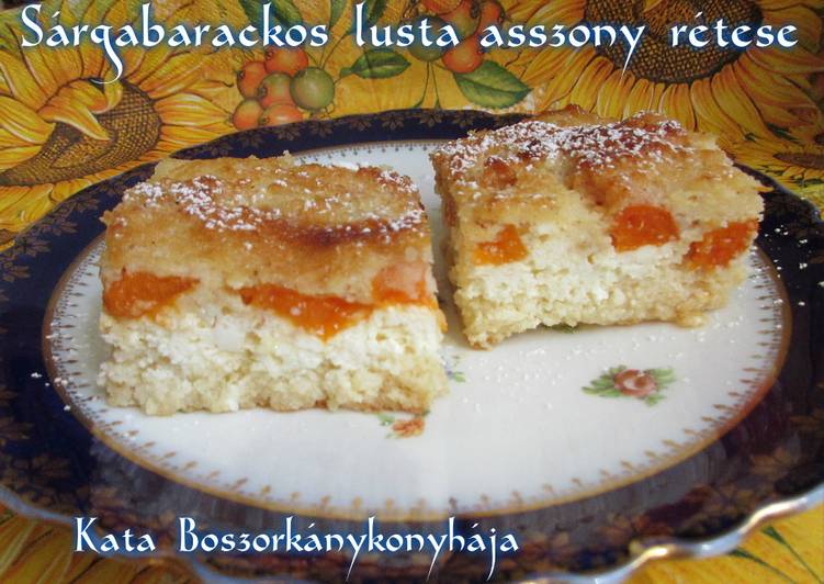Sárgabarackos lusta asszony rétese
