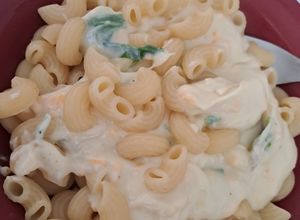 Una foto de Mac and cheese