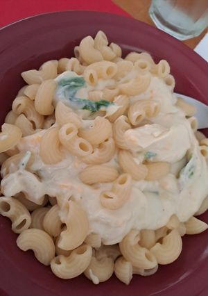 Una foto de Mac and cheese