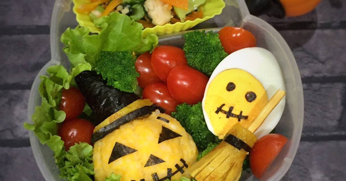 Resep Bento Halloween Bento Anak Halloween Bento Ide Bekal Anak Sekolah Kreasi Bento Anak Oleh Lini Cookpad