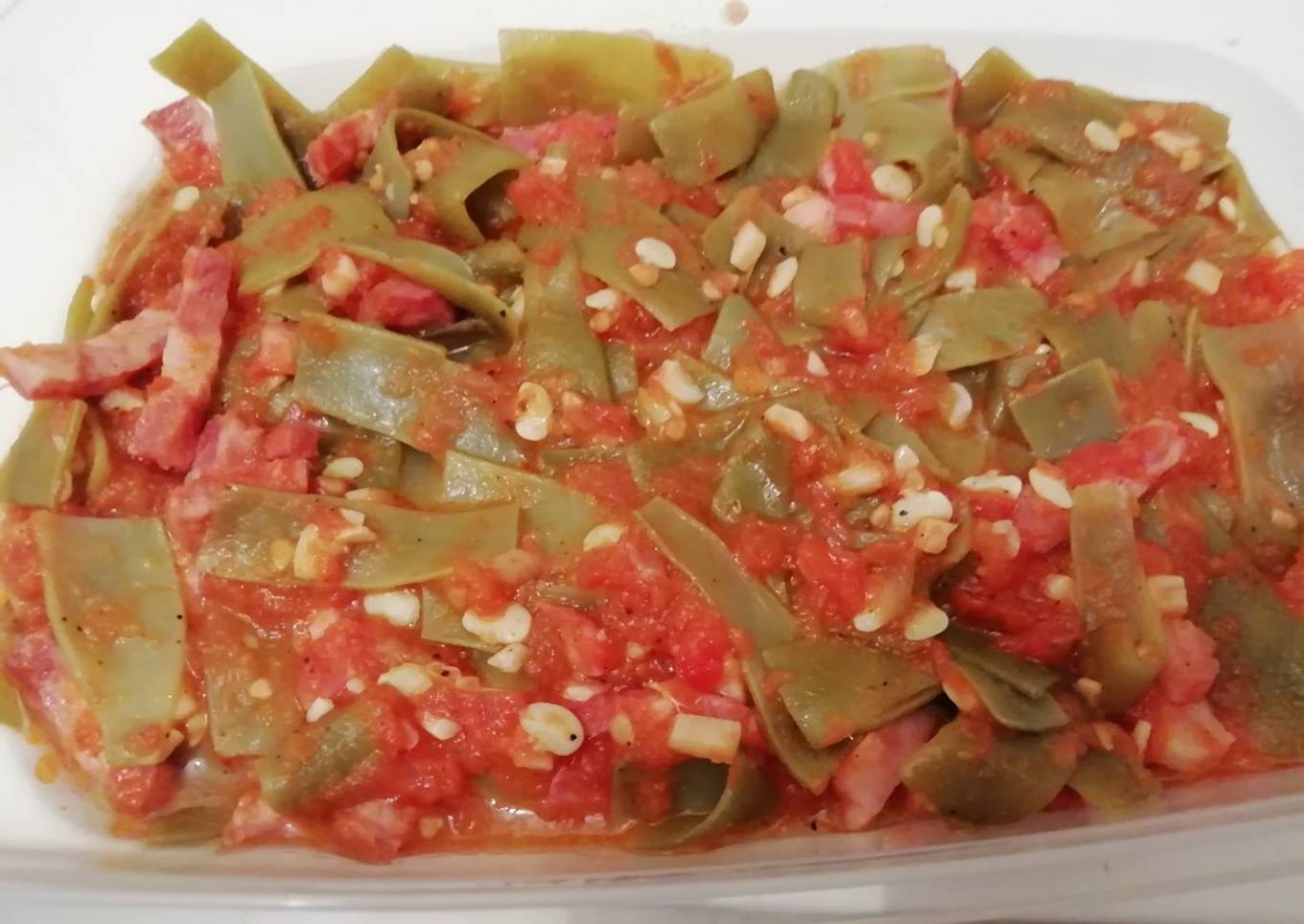 Judías verdes con tomate