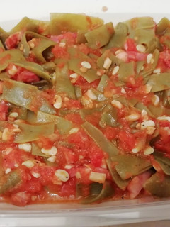 Una foto de Judías verdes con tomate