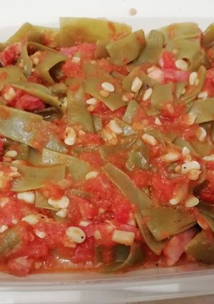 Una foto de Judías verdes con tomate