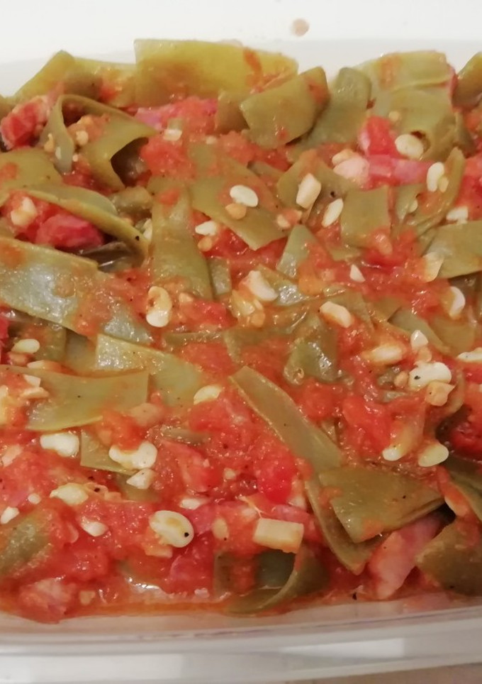 Una foto de Judías verdes con tomate