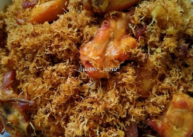 Resep: Serundeng Kelapa Ayam Manis Yang Sederhana