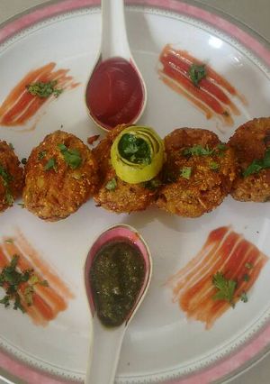 A picture of Poha kabab.