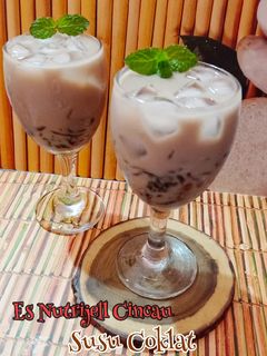 Foto resep Es Nutrijell Cincau Susu Coklat