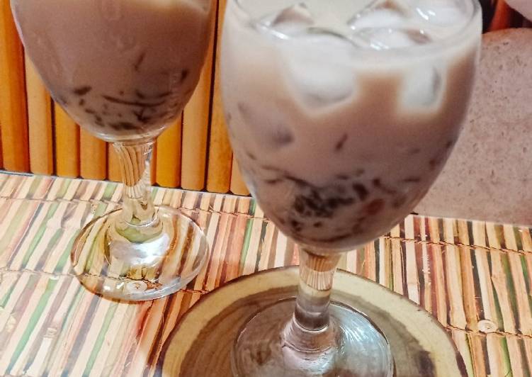 Siap Saji Es Nutrijell Cincau Susu Coklat Yummy Mantul