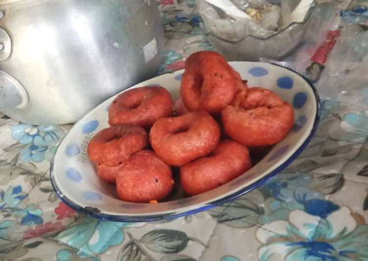 Donat Buah Naga Tanpa Telur/Cetakan