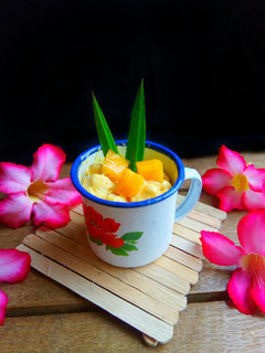 Foto resep 93. Mango Ice Cream / Es Krim Mangga (snack MPASI for 1y+*)