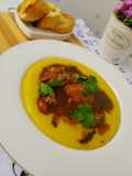 Polenta Cremosa e Frango na Cerveja Preta