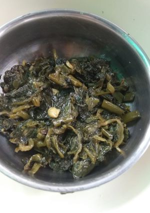 A picture of Saag ki bhaji.