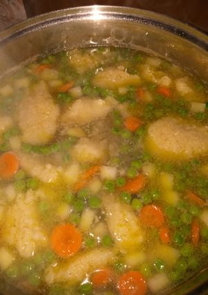 Grízgaluska leves recept fotója