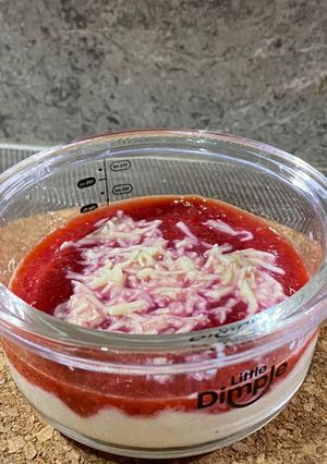 Foto resep Snack mpasi: strawberry cheesecake