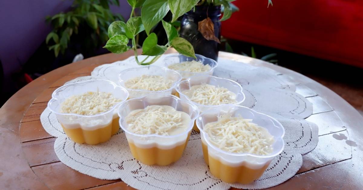 Resep Puding Mangga Dari Buah Asli Dengan Vla Susu Keju Oleh Suryani