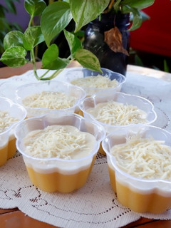Foto resep Puding Mangga Dari Buah Asli Dengan Vla Susu keju