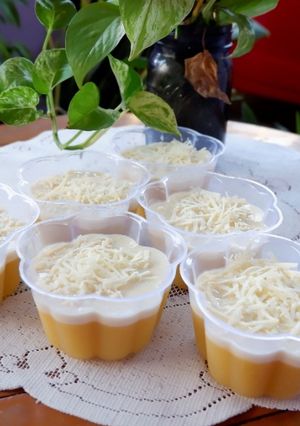 Foto resep Puding Mangga Dari Buah Asli Dengan Vla Susu keju