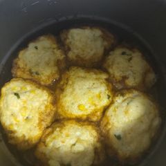 A picture of Instapot Poor Man Chili with Corn Dumplings.
