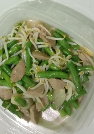 Foto resep Tumis kacang. Panjang toge bakso