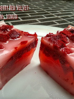 Foto resep Puding Strawberry Red Velvet